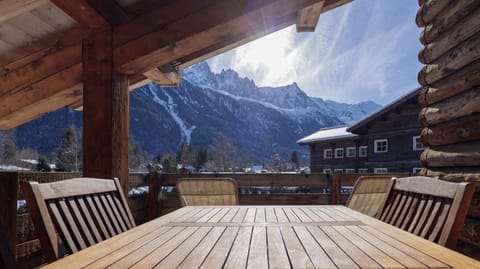 Appartement Premium, 1 chambre, cheminée, vue montagne ( accessible par escalier ) | Terrace/patio