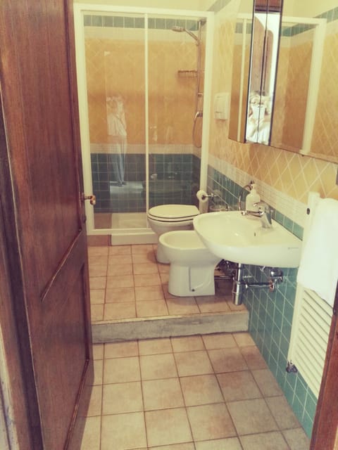 Triple Room | Bathroom | Shower, hair dryer, bidet, towels