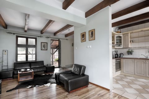 Flat-screen TV, books