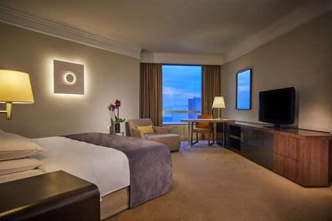 In-room safe, desk, laptop workspace, blackout drapes