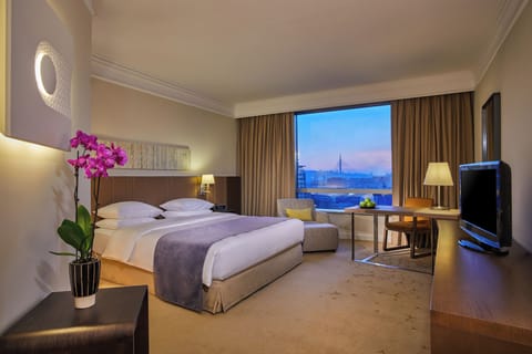 In-room safe, desk, laptop workspace, blackout drapes