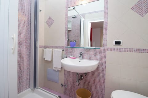 Double Room | Bathroom | Shower, hair dryer, towels, soap