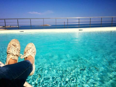 Seasonal outdoor pool, sun loungers