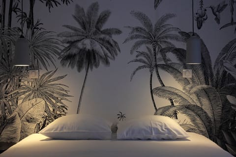 Premium bedding, individually decorated, desk, laptop workspace