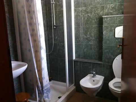 Double Room | Bathroom | Shower, hair dryer, bidet