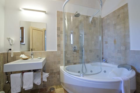 Junior Suite, Terrace, Sea View | Deep soaking bathtub