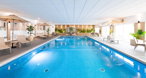 Indoor pool, sun loungers