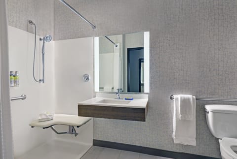 Standard Room, 1 King Bed, Accessible (Mobility, Roll-In Shower) | Accessible bathroom