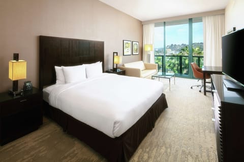 In-room safe, desk, laptop workspace, blackout drapes