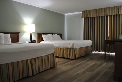 Executive Room, 2 Queen Beds, Non Smoking | Desk, laptop workspace, blackout drapes, iron/ironing board