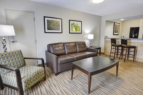 Suite, 1 King Bed | Desk, blackout drapes, iron/ironing board, cribs/infant beds