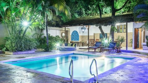 Outdoor pool, open 9:00 AM to 9:00 PM, sun loungers
