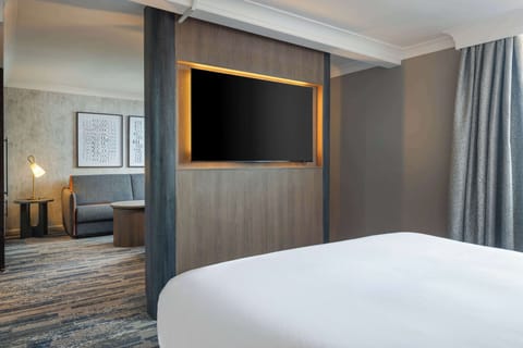 Premium Suite | In-room safe, desk, laptop workspace, blackout drapes