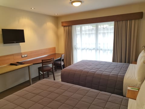 Standard Room, 2 Double Beds | In-room safe, desk, blackout drapes, iron/ironing board