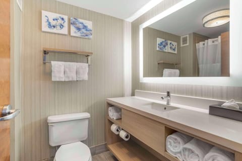 Suite, Non Smoking | Bathroom | Combined shower/tub, free toiletries, hair dryer, towels