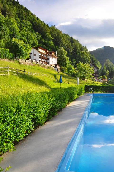Seasonal outdoor pool, pool umbrellas, sun loungers