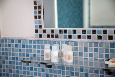 Shower, free toiletries, hair dryer, bidet