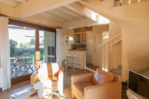 Comfort Duplex, 2 Bedrooms, Terrace, Poolside | Living area | 32-inch flat-screen TV with digital channels, TV