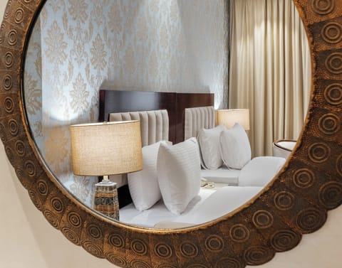 Individually decorated, individually furnished, desk, laptop workspace