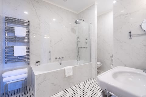 Shower, free toiletries, hair dryer, slippers