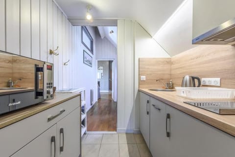 Apartment, 1 Queen Bed with Sofa bed | Private kitchen | Coffee/tea maker, electric kettle, highchair