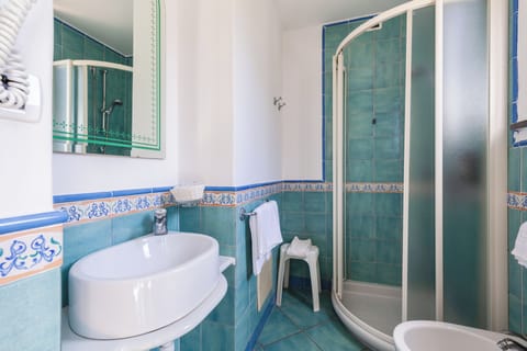 Double Room | Bathroom | Shower, hair dryer, towels