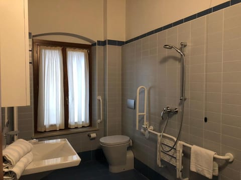 Shower, free toiletries, hair dryer, bidet