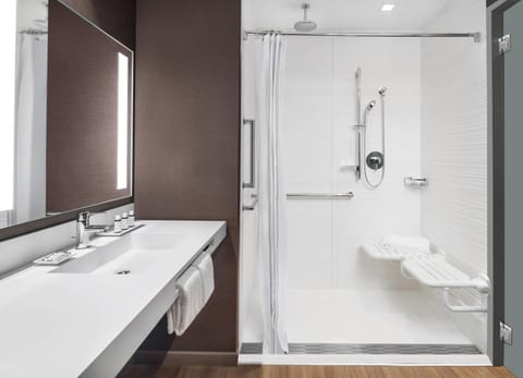 Room, 1 King Bed with Sofa bed | Bathroom | Free toiletries, hair dryer, towels