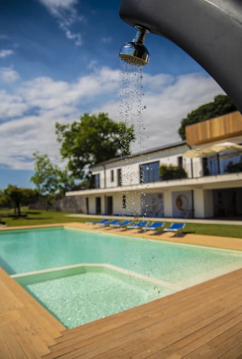 Seasonal outdoor pool, pool umbrellas, sun loungers