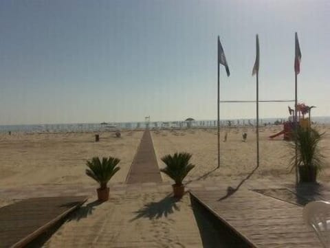 Sun loungers, beach umbrellas, beach towels