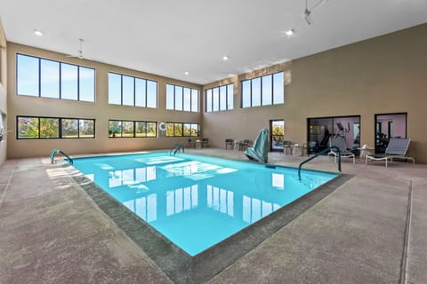 Indoor pool, open 6 AM to 11 PM, sun loungers