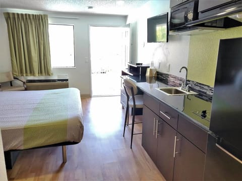 Desk, blackout drapes, iron/ironing board, free WiFi