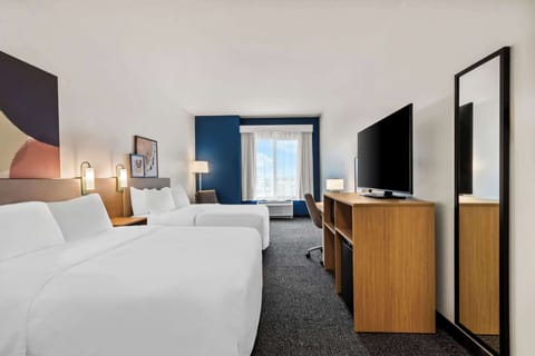 Room, 2 Queen Beds | Premium bedding, laptop workspace, blackout drapes, iron/ironing board