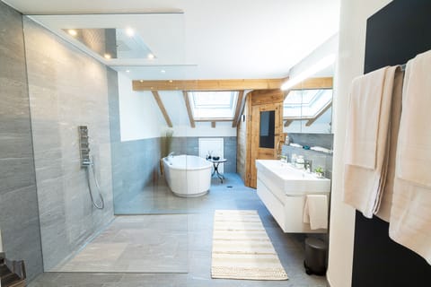 Suite | Bathroom | Free toiletries, hair dryer, towels