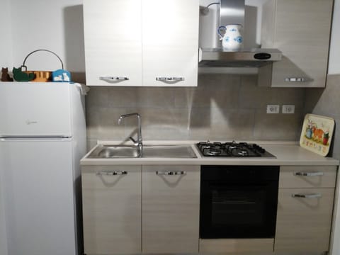 Fridge, microwave, cookware/dishes/utensils