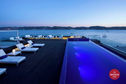 Indoor pool, seasonal outdoor pool, sun loungers