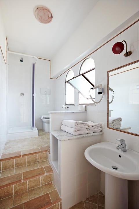 Shower, free toiletries, hair dryer, bidet