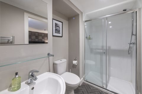 Standard Double Room, 1 King Bed, Non Smoking | Bathroom | Shower, free toiletries, hair dryer, towels