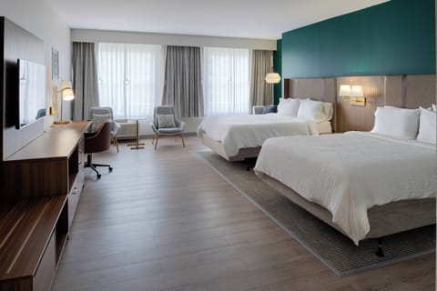Standard Room, 2 Queen Beds, Accessible Bathtub (Communications) | Desk, laptop workspace, blackout drapes, iron/ironing board