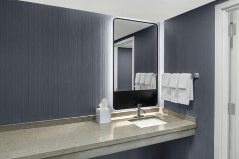 Pillowtop beds, desk, blackout drapes, iron/ironing board