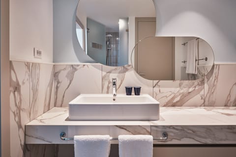 Shower, free toiletries, hair dryer, bathrobes