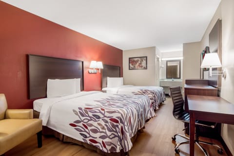Deluxe Room, 2 Queen Beds, Non Smoking | Desk, laptop workspace, blackout drapes, free WiFi