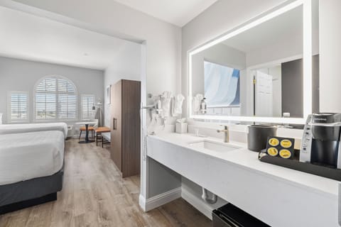 Standard Room, Multiple Beds | In-room safe, desk, laptop workspace, iron/ironing board