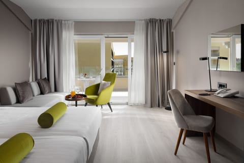 Premium room with balcony pool side | Minibar, in-room safe, desk, free cribs/infant beds