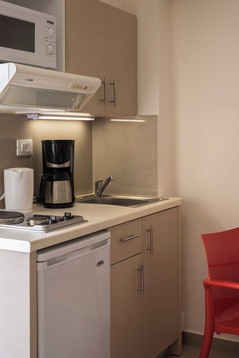 Studio,Balcony | Private kitchen | Fridge, electric kettle, toaster