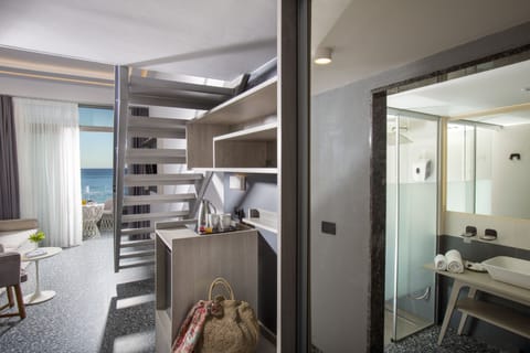 Superior Family Suite Split Level | Premium bedding, minibar, in-room safe, desk