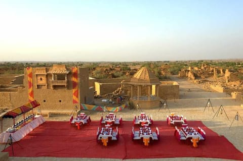Outdoor banquet area