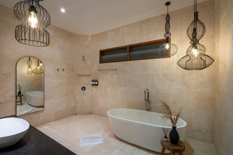Suite | Bathroom | Free toiletries, hair dryer, bidet, towels