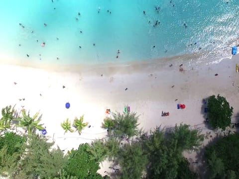 Private beach nearby, white sand