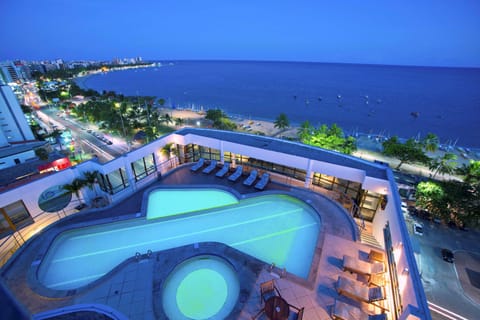 Outdoor pool, open 8:00 AM to 8:00 PM, sun loungers